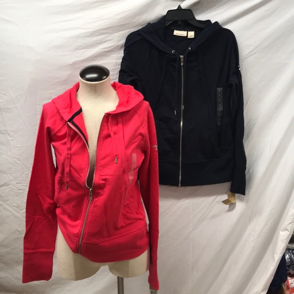 Dkny Jackets & Blazers - DKNY Jeans Small  zipper hoodie coral